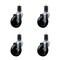 Service Caster 4'' Soft Rubber Wheel Swivel 1-5/8'' Expanding Stem Caster Set, 4PK SCC-EX20S414-SRS-158-4 - alternate 1